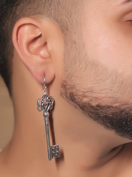 Jivant Silver Men's Earrings