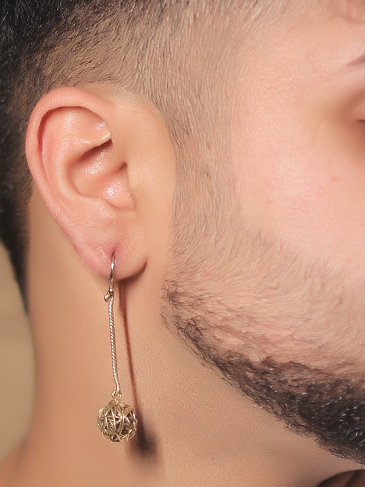Amelya Golden Men's Earrings