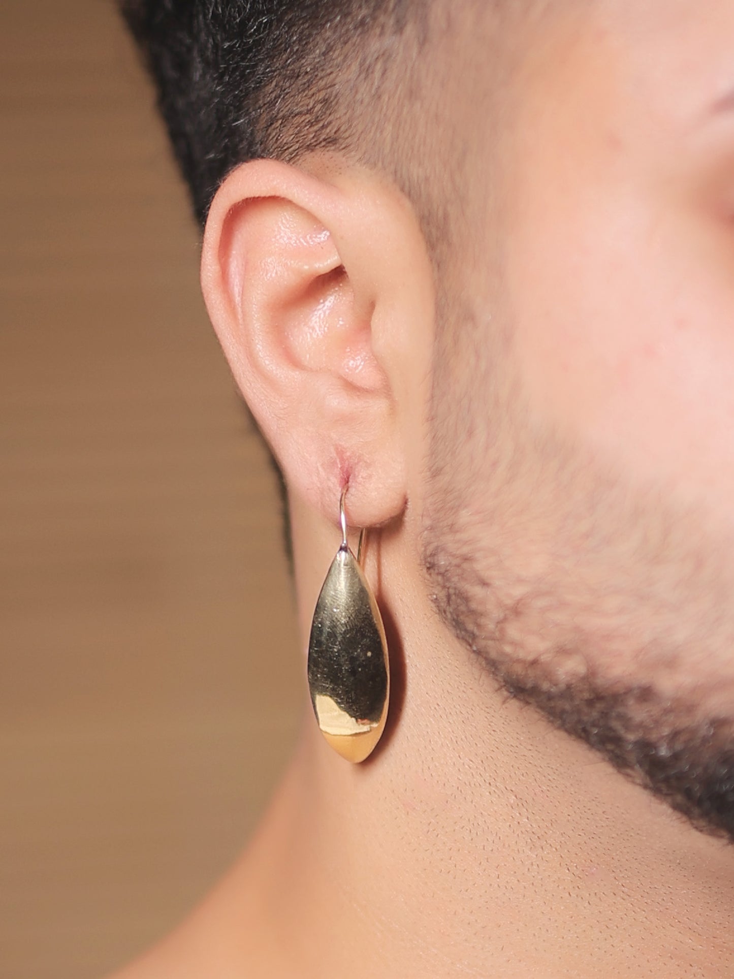 Ziva Golden Men's Earrings