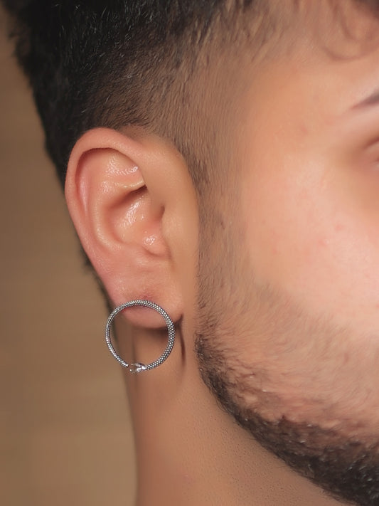 Namrat Silver Men's Earrings