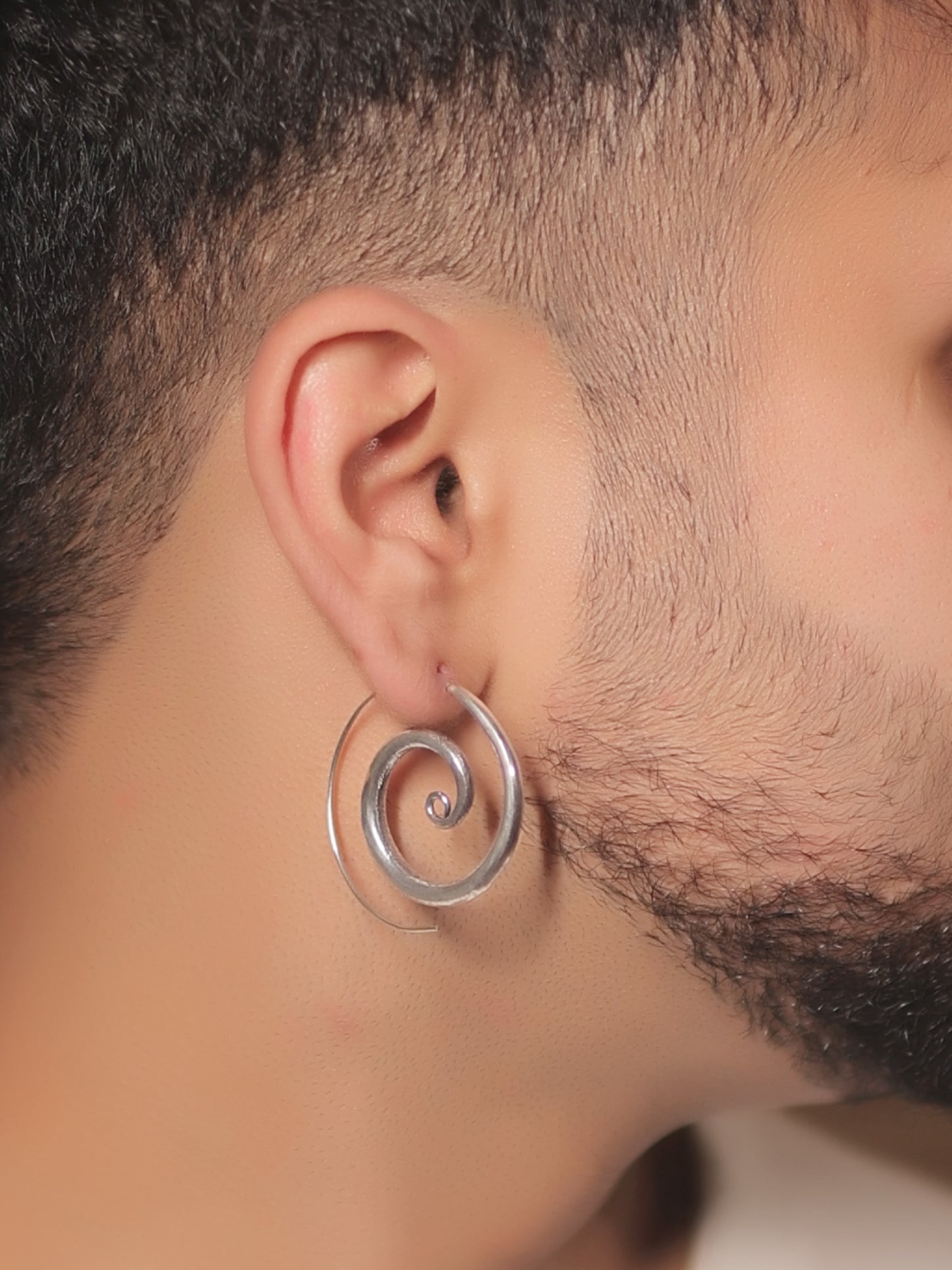 Hemal Silver Men's Earrings
