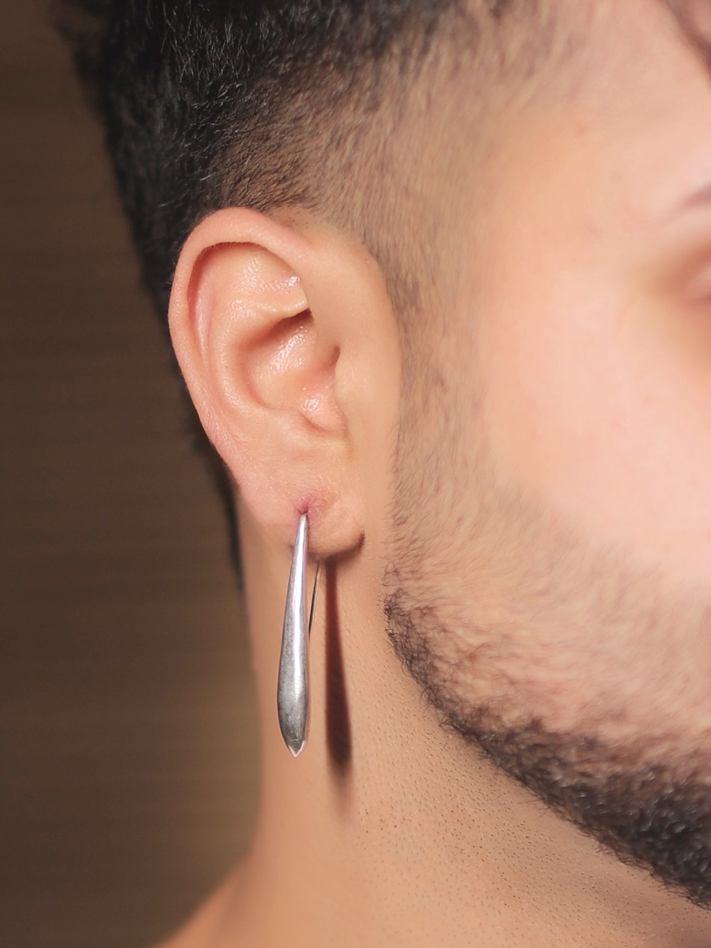 Ansh Silver Men's Earrings