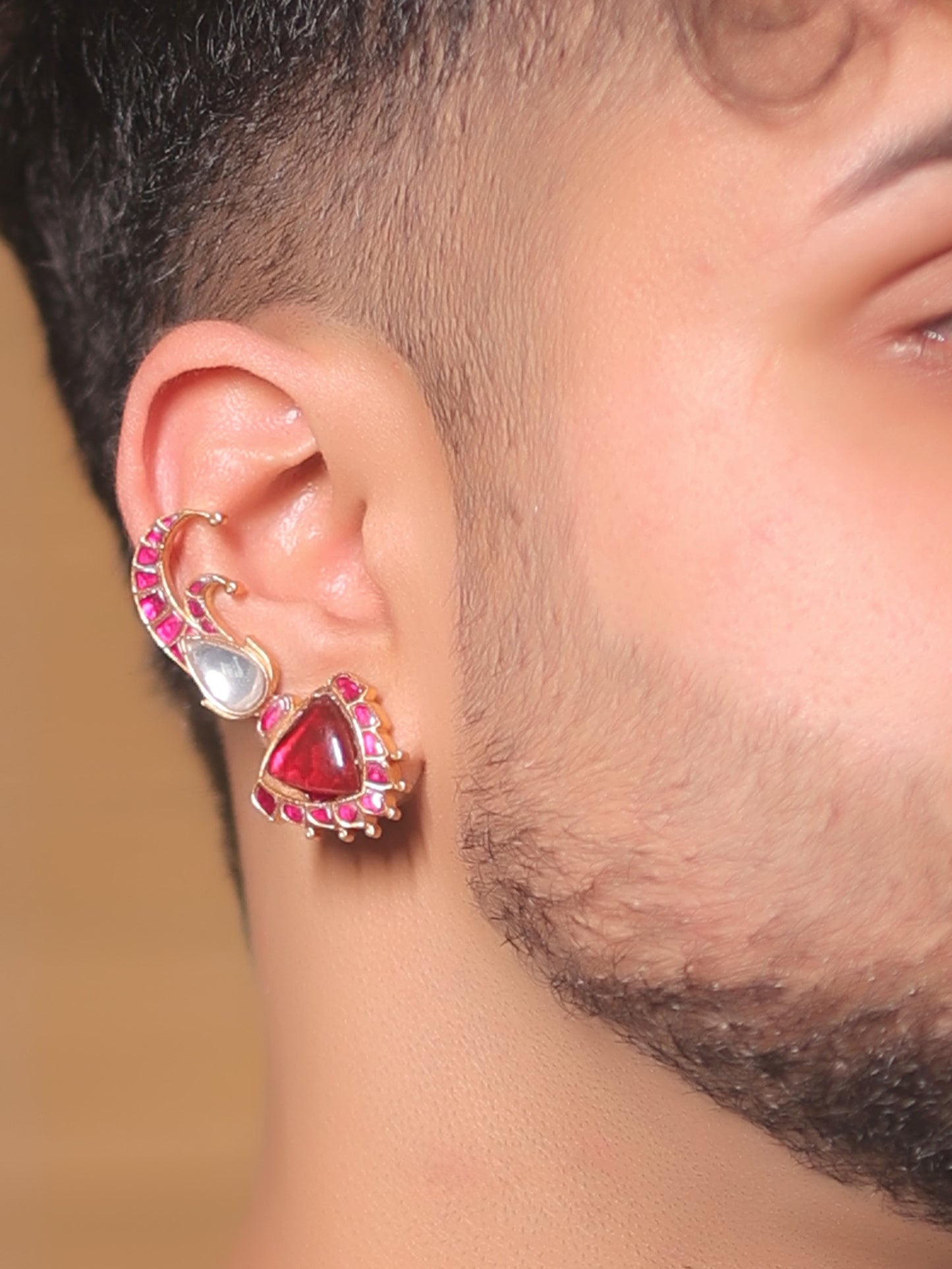 Rudransh  Ruby Men's Earcuff
