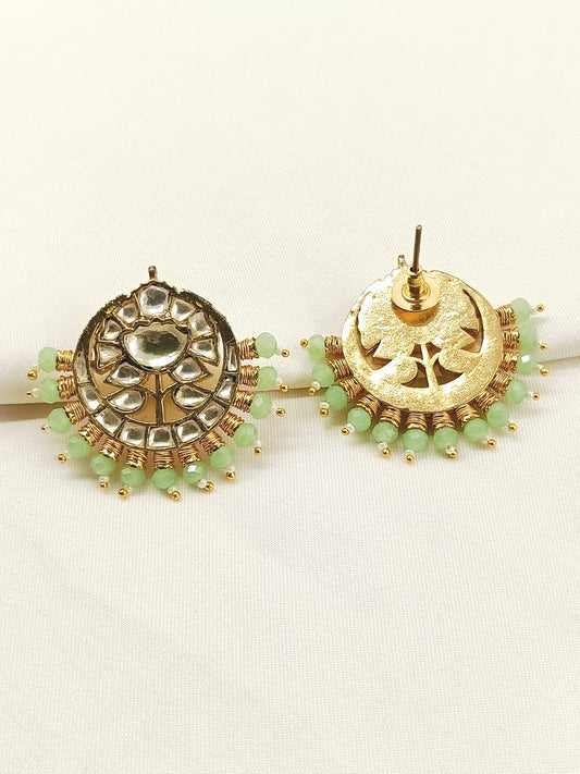 Sameena Mint Green Pachi Kundan Tops