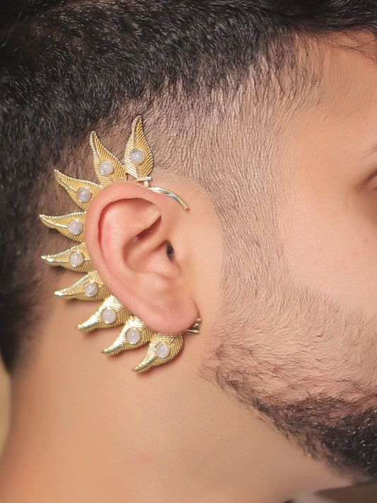 Sabine White Men's Earcuffs