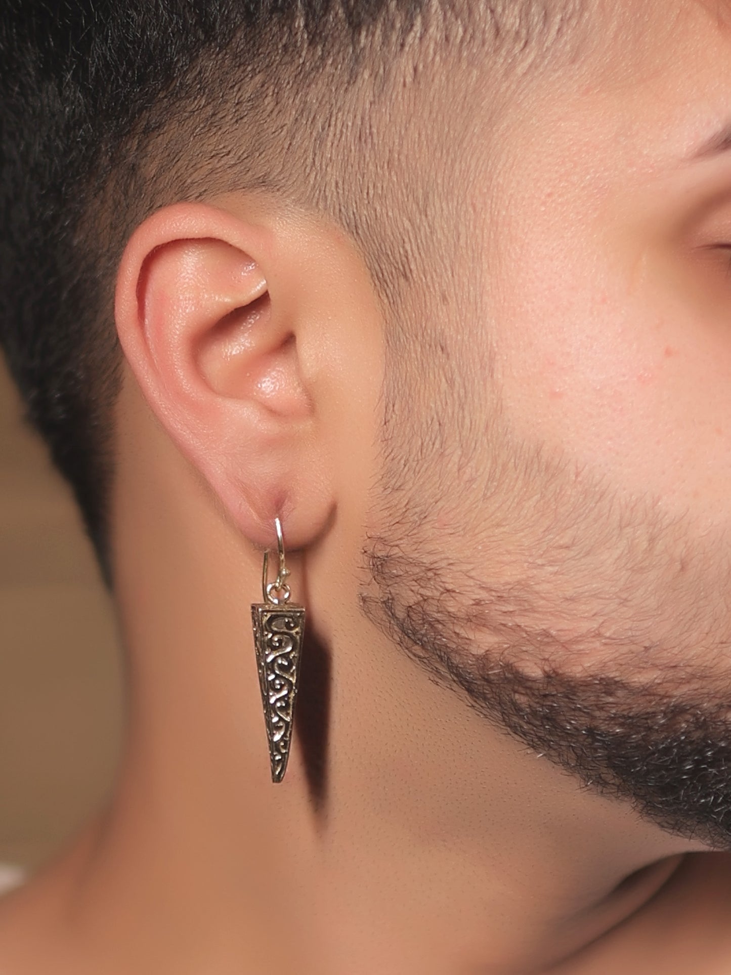 Cordlie Golden Men's Earrings