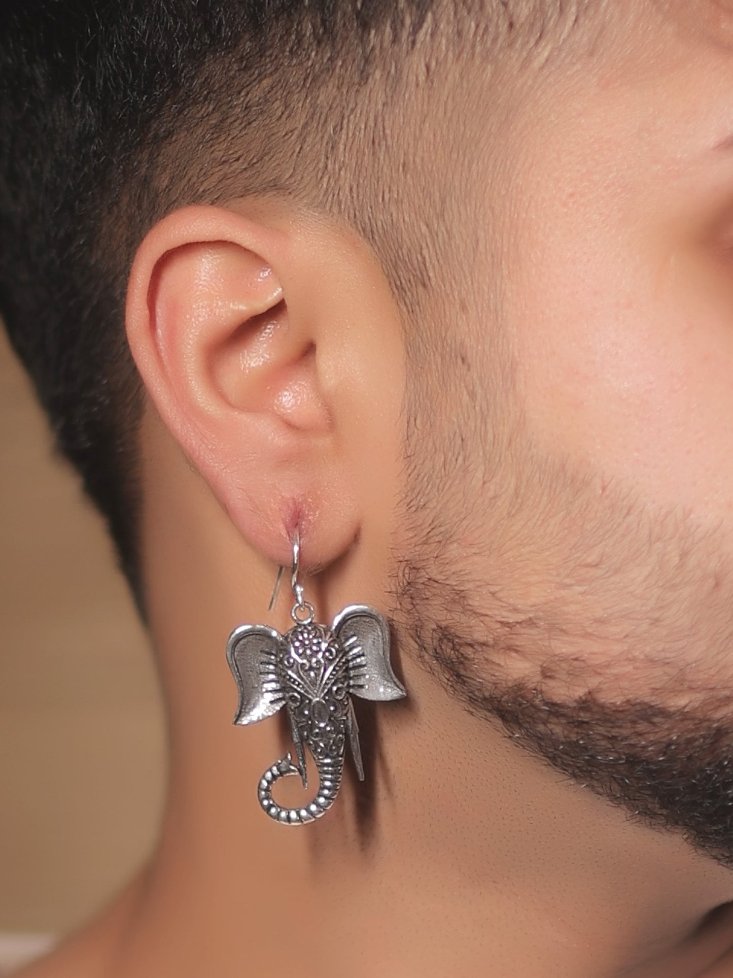 Daksh Silver Men's Earrings