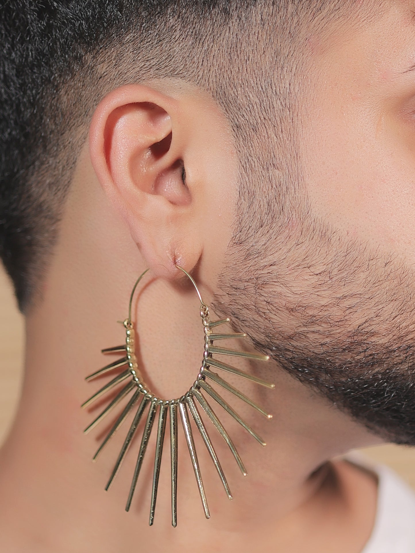Sahar Golden Men's Earrings