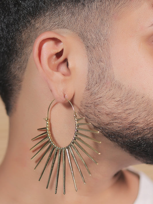 Sahar Golden Men's Earrings