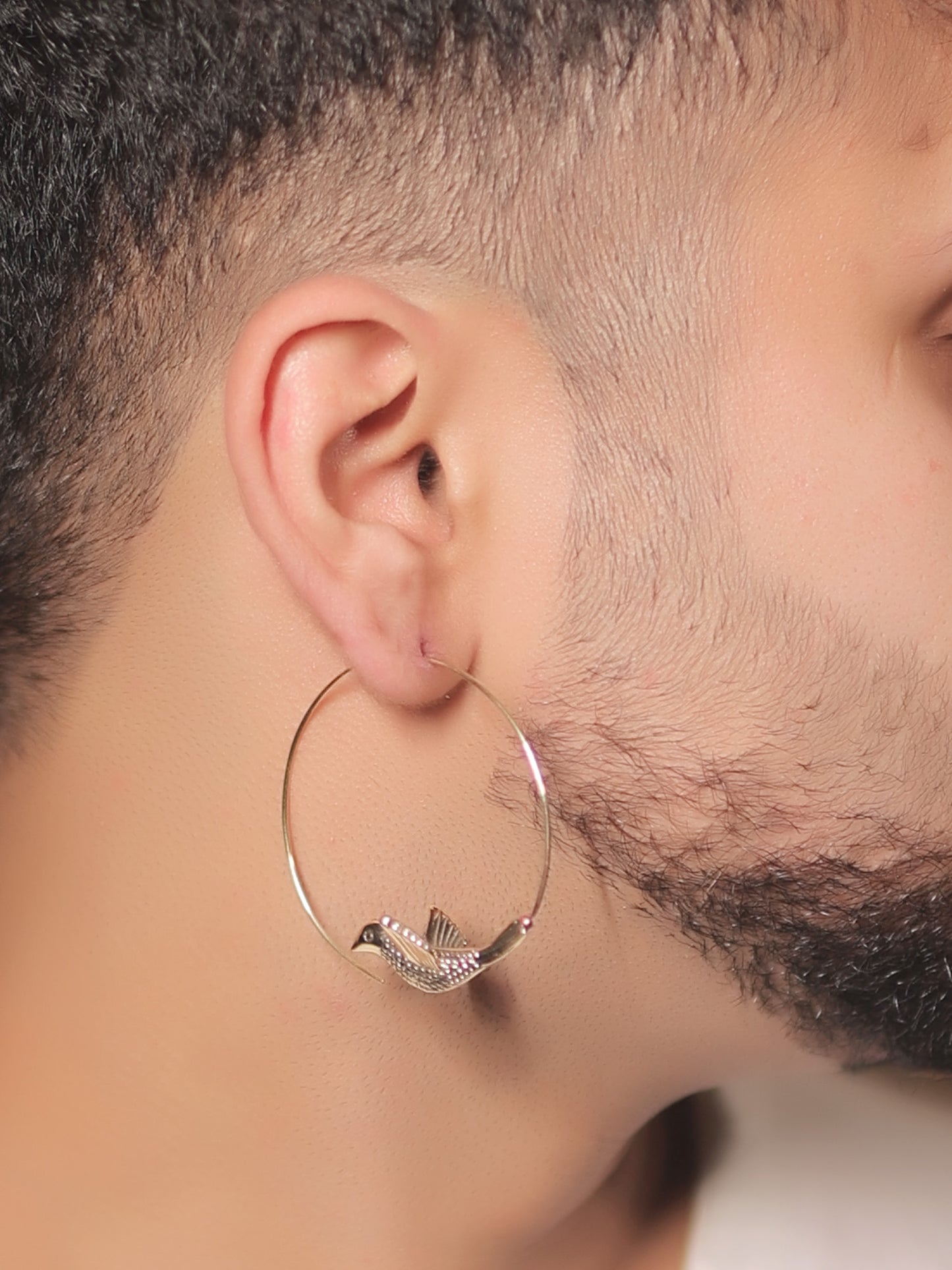 Anugya Golden Men's Earrings