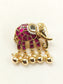 Charity Ruby Elephant Brooch