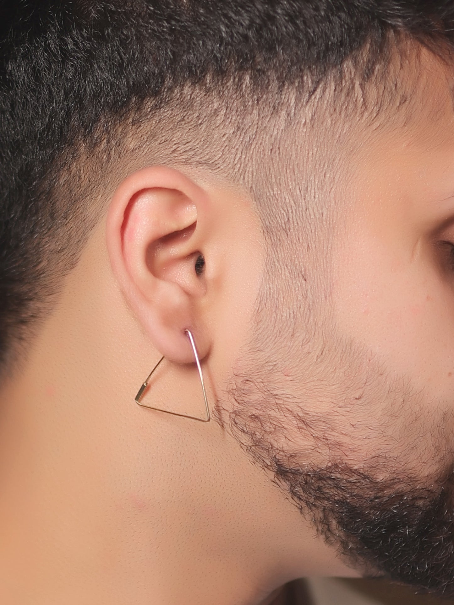 Shaanth Golden Men's Earrings