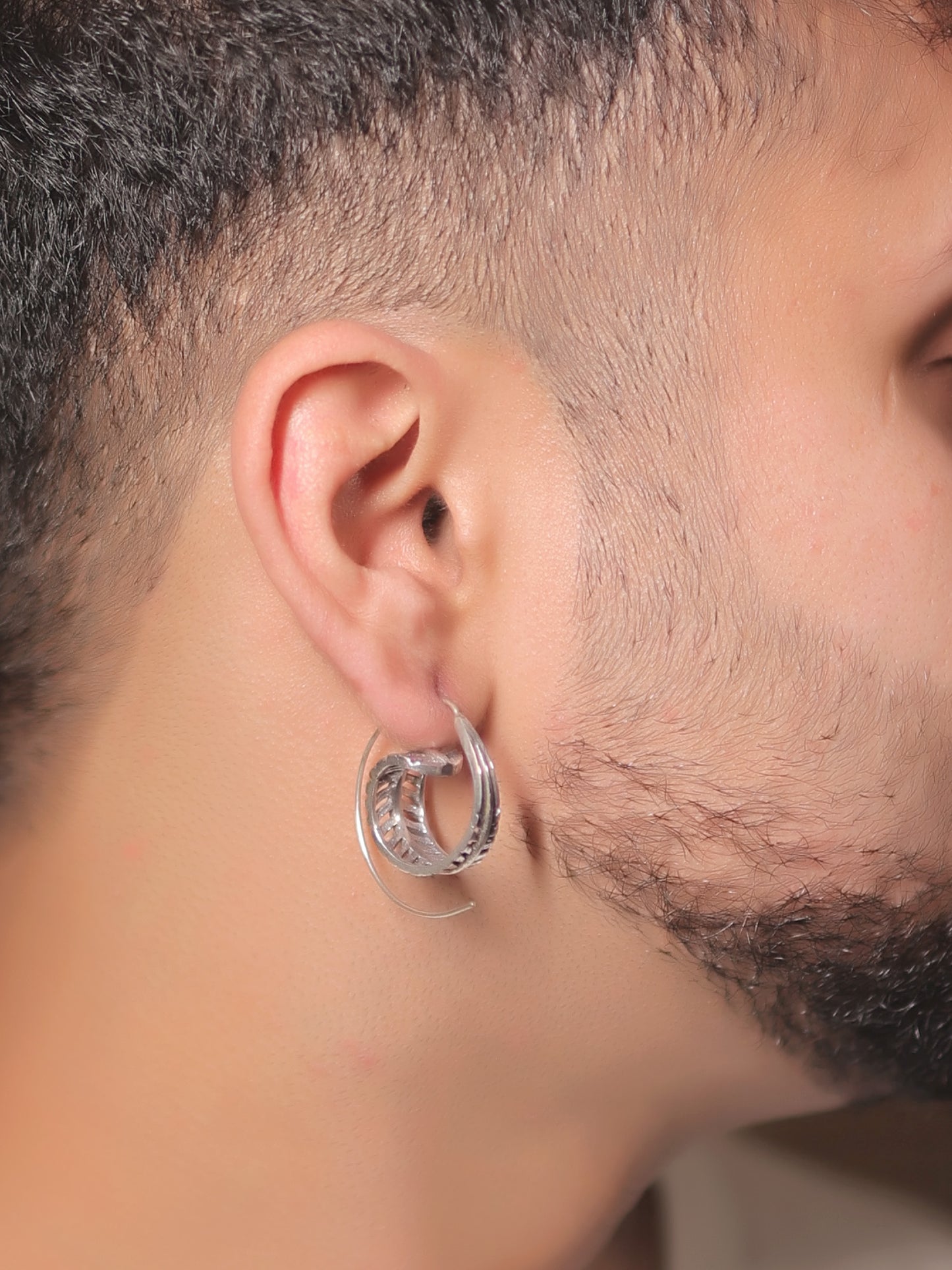 Ishnoor Silver Men's Earrings