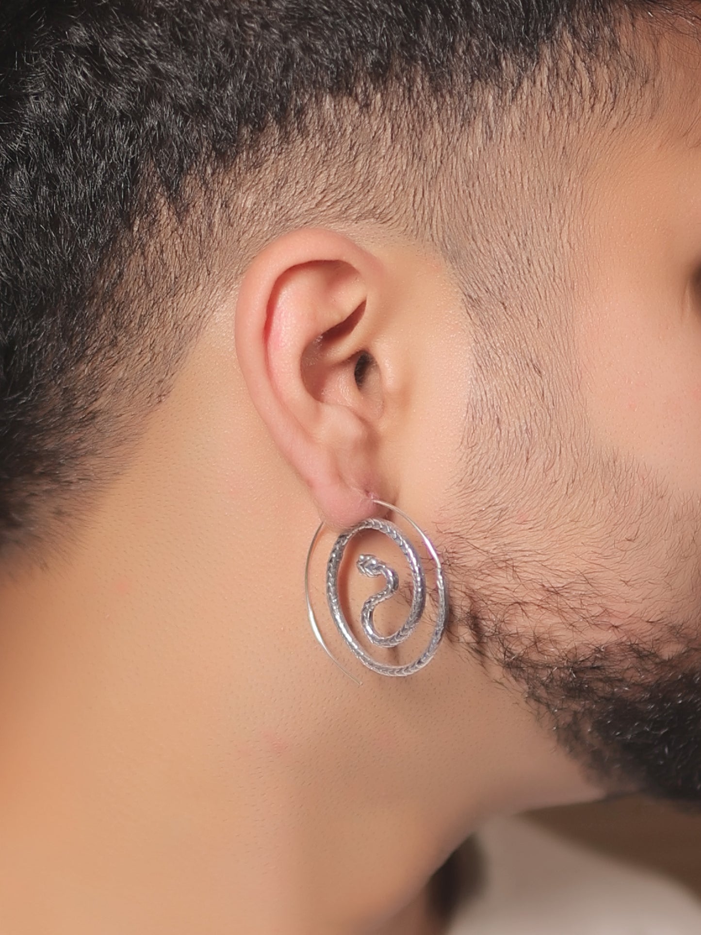 Ragvi Silver Men's Earrings