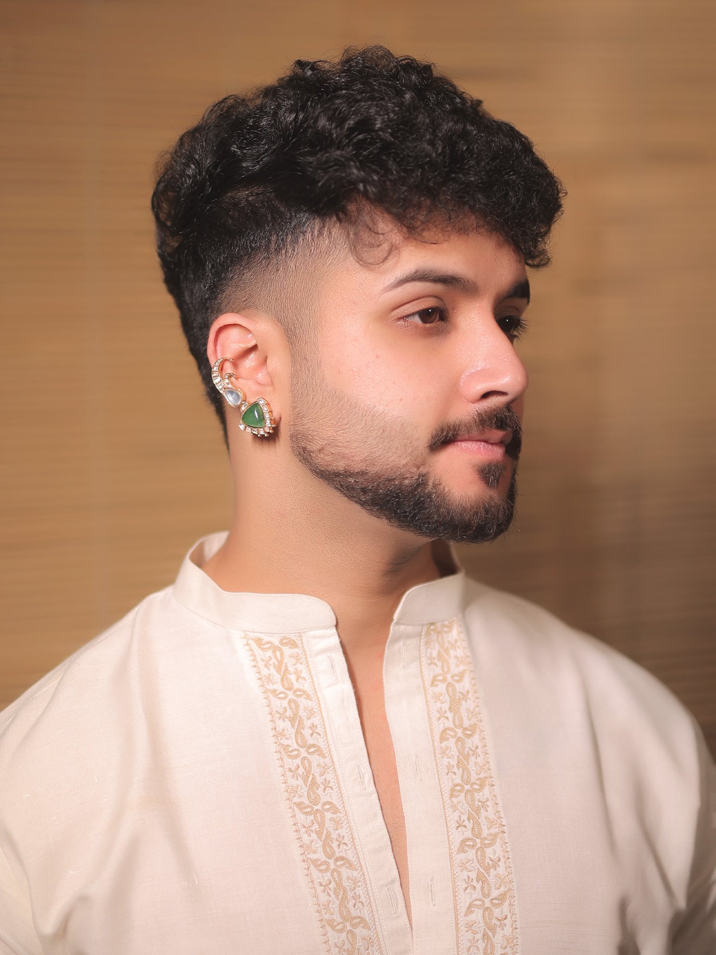 Shubodh Green Men's Earcuff