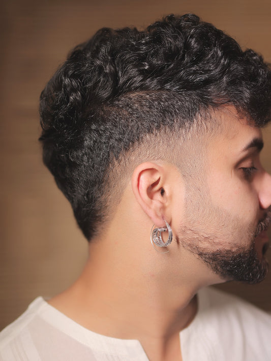 Ishnoor Silver Men's Earrings