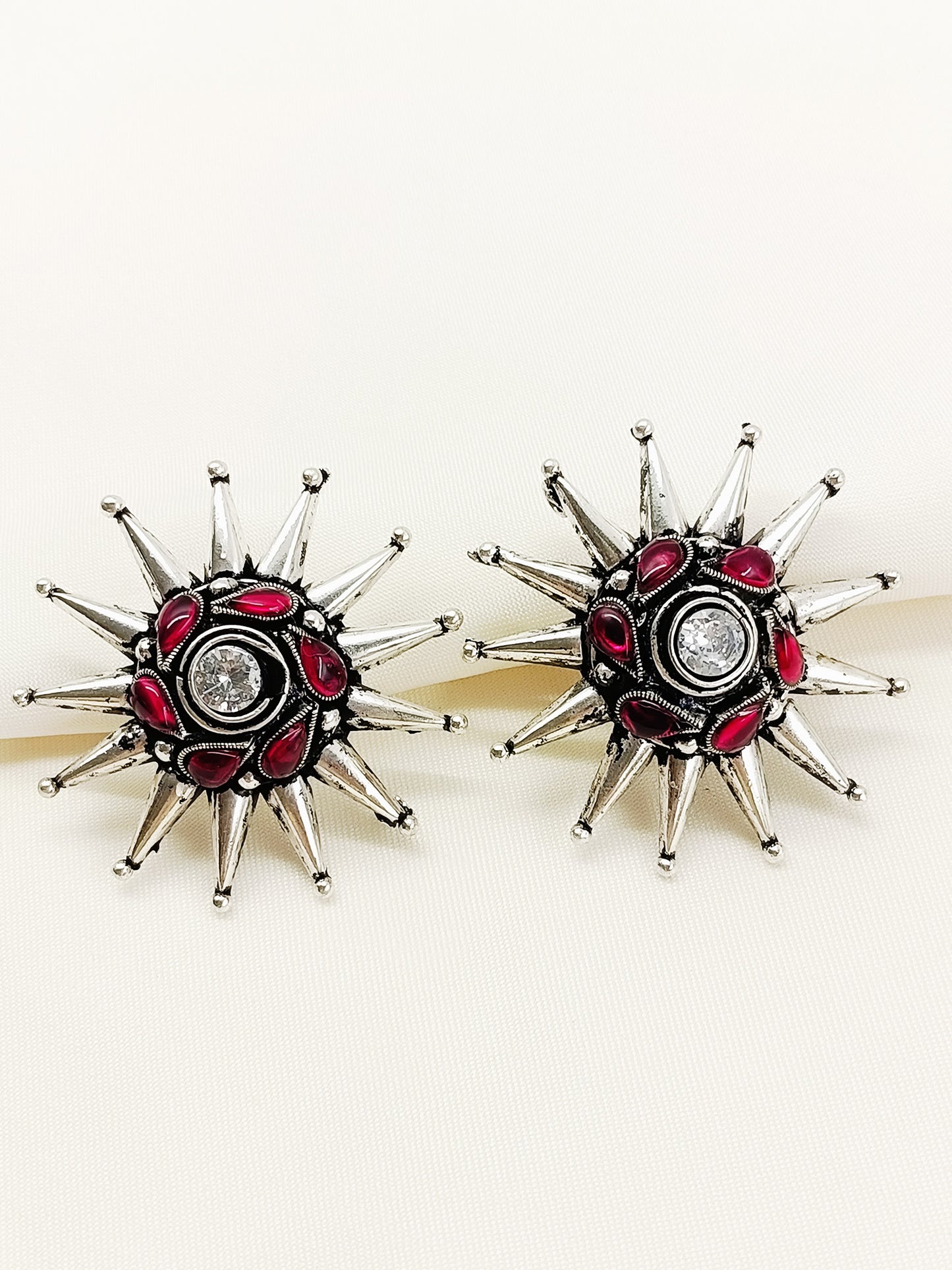 Vidushree Ruby Oxidized Tops