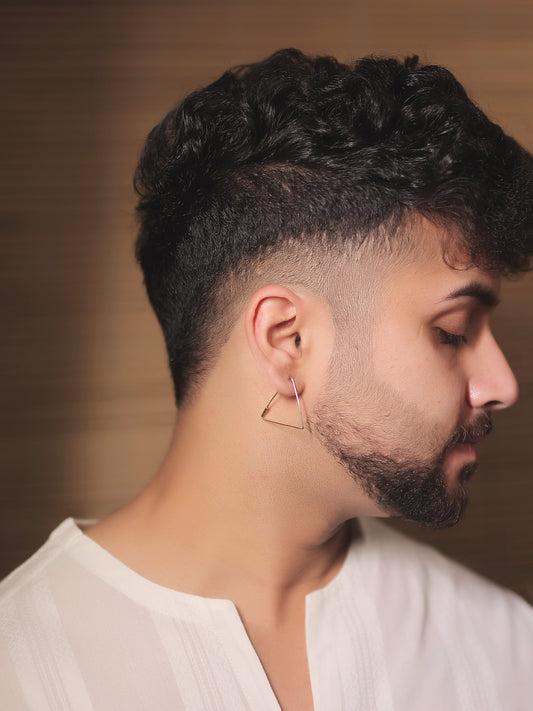 Shaanth Golden Men's Earrings