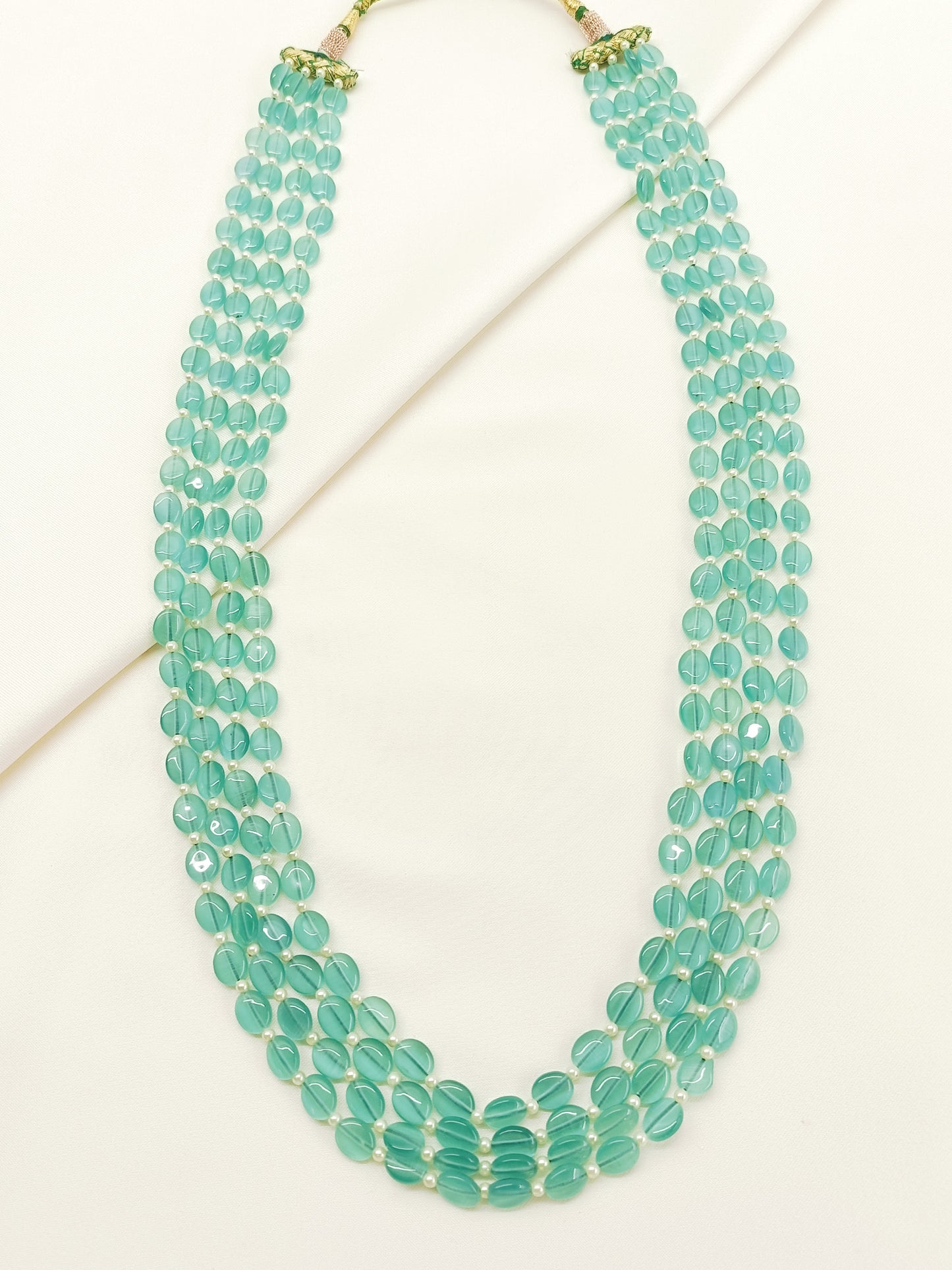Ridham Mint Green Groom Beads Neckpiece