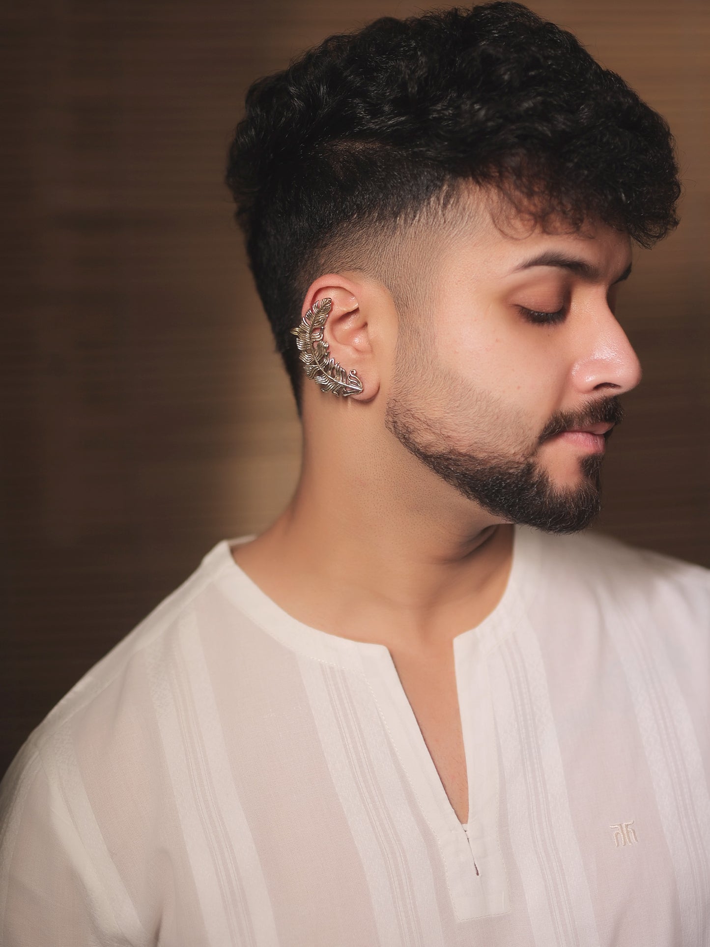 Prarik Golden Men's Earrings[Price Is for Pair]