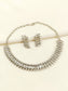 Salma American Diamond Silver Plated Necklace Set