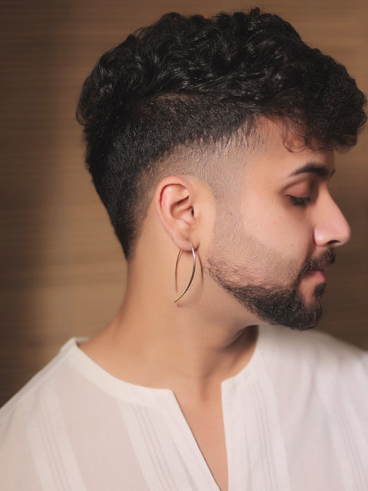 Seher Golden Men's Earrings