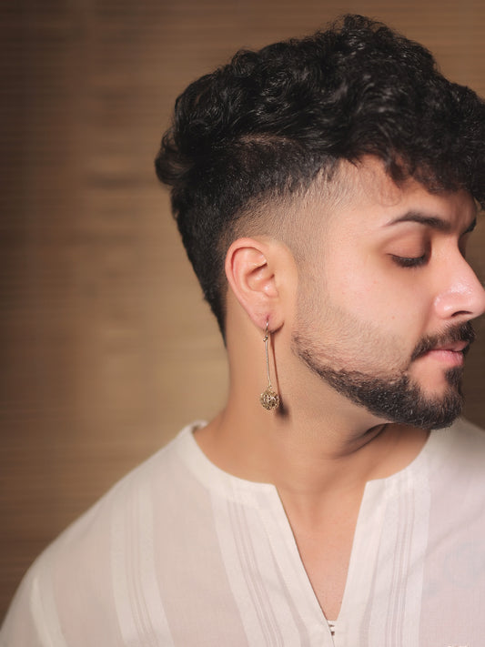 Amelya Golden Men's Earrings