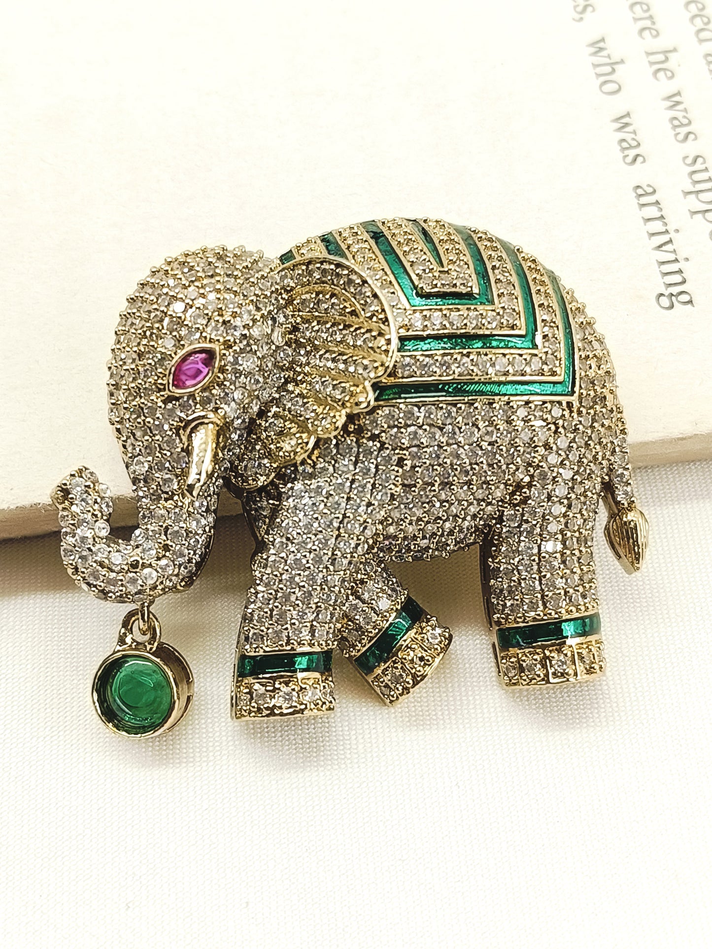 Ronak R&G Elephant Brooch