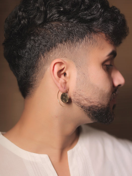 Lilith Golden Men's Earrings