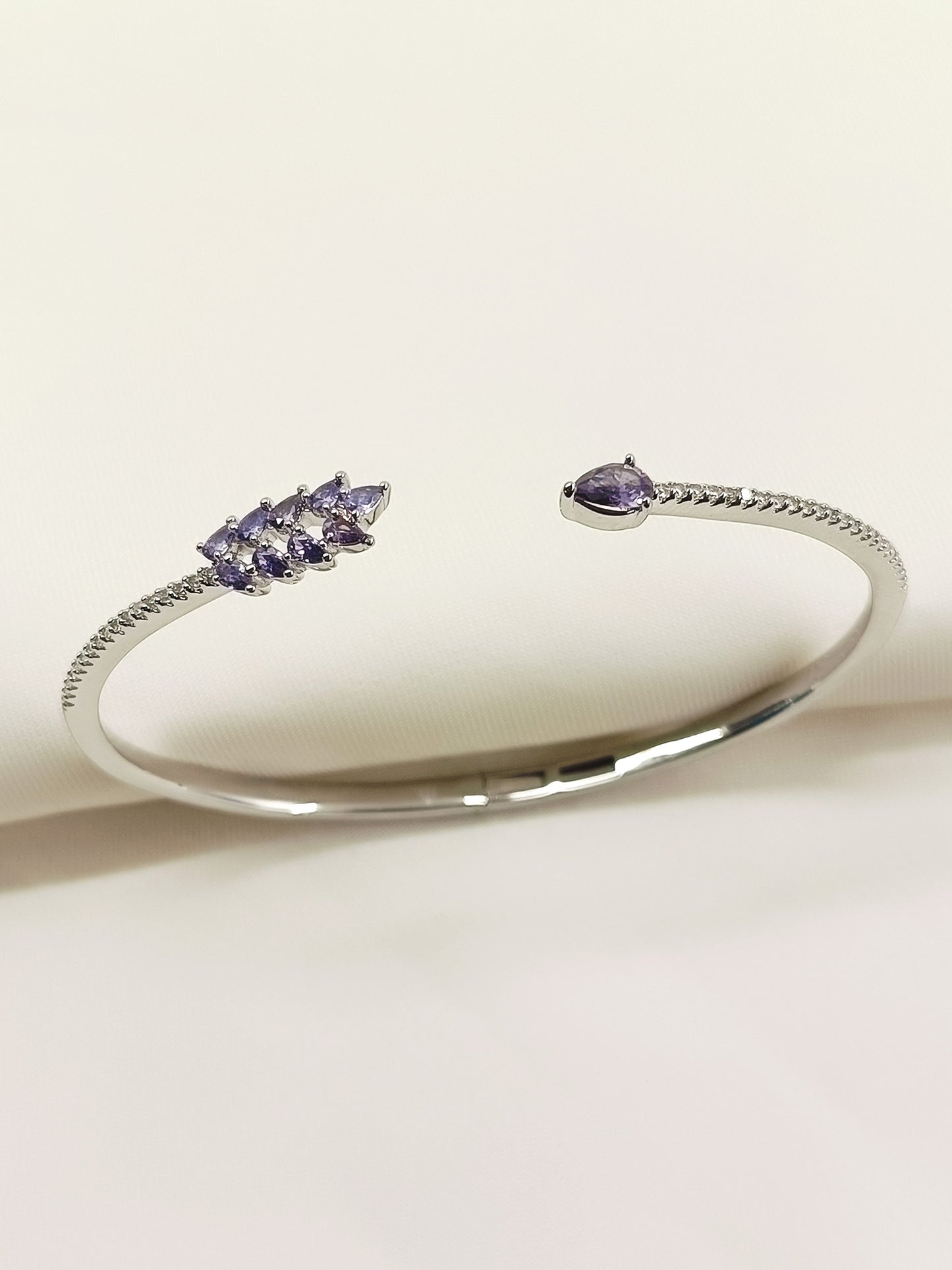 Narayani Purple American Diamond Bracelet