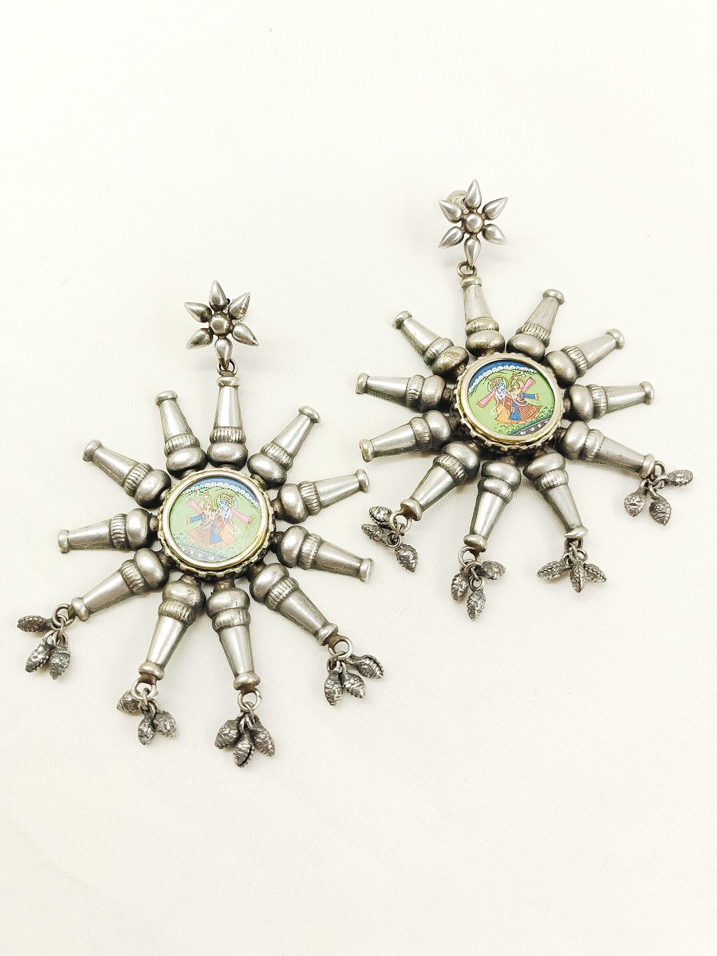 Mriga Multi Colour Oxidized Earring