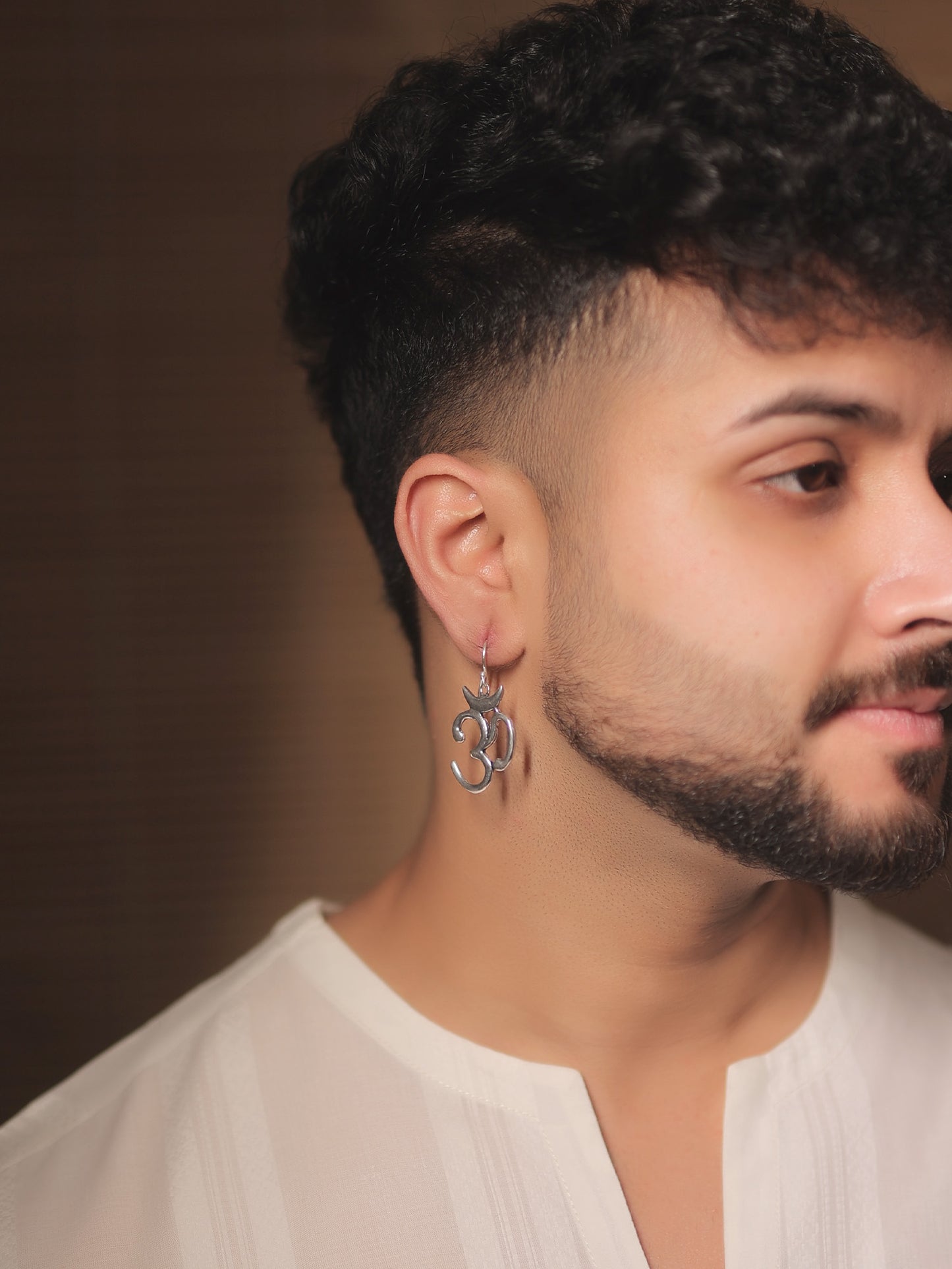 Mohak Silver Men's Earrings