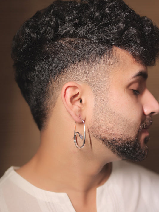 Giselle Silver Men's Earrings