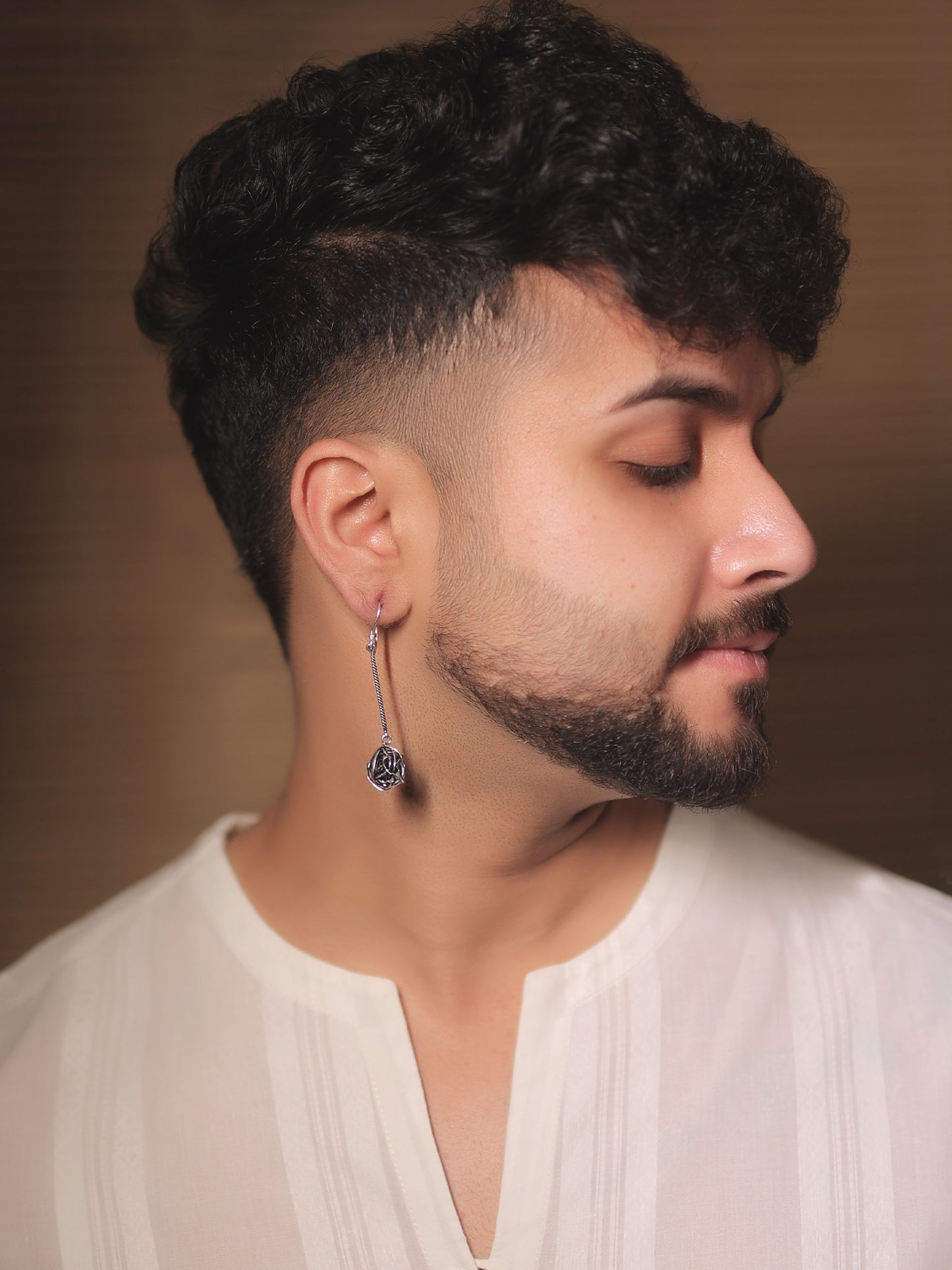 Nutan Silver Men's Earrings