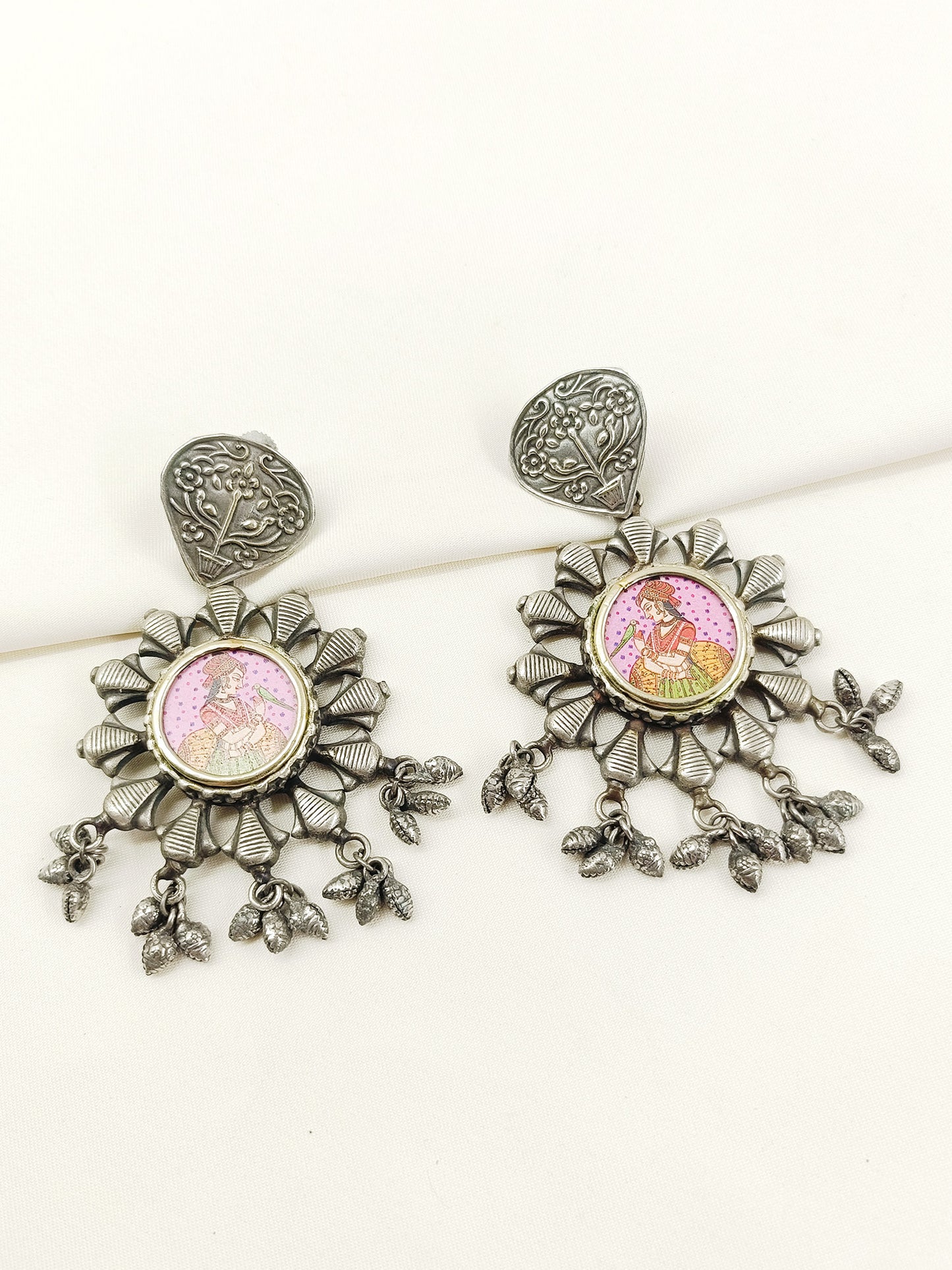 Naksha Multi Colour Oxidized Earring