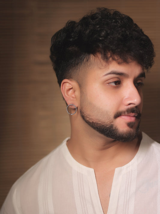 Namrat Silver Men's Earrings