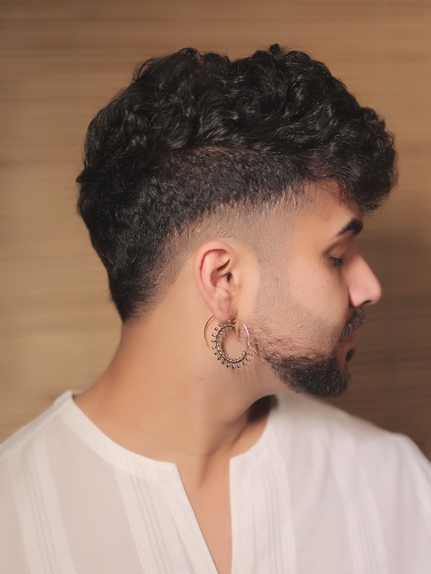 Bernadette Golden Men's Earrings