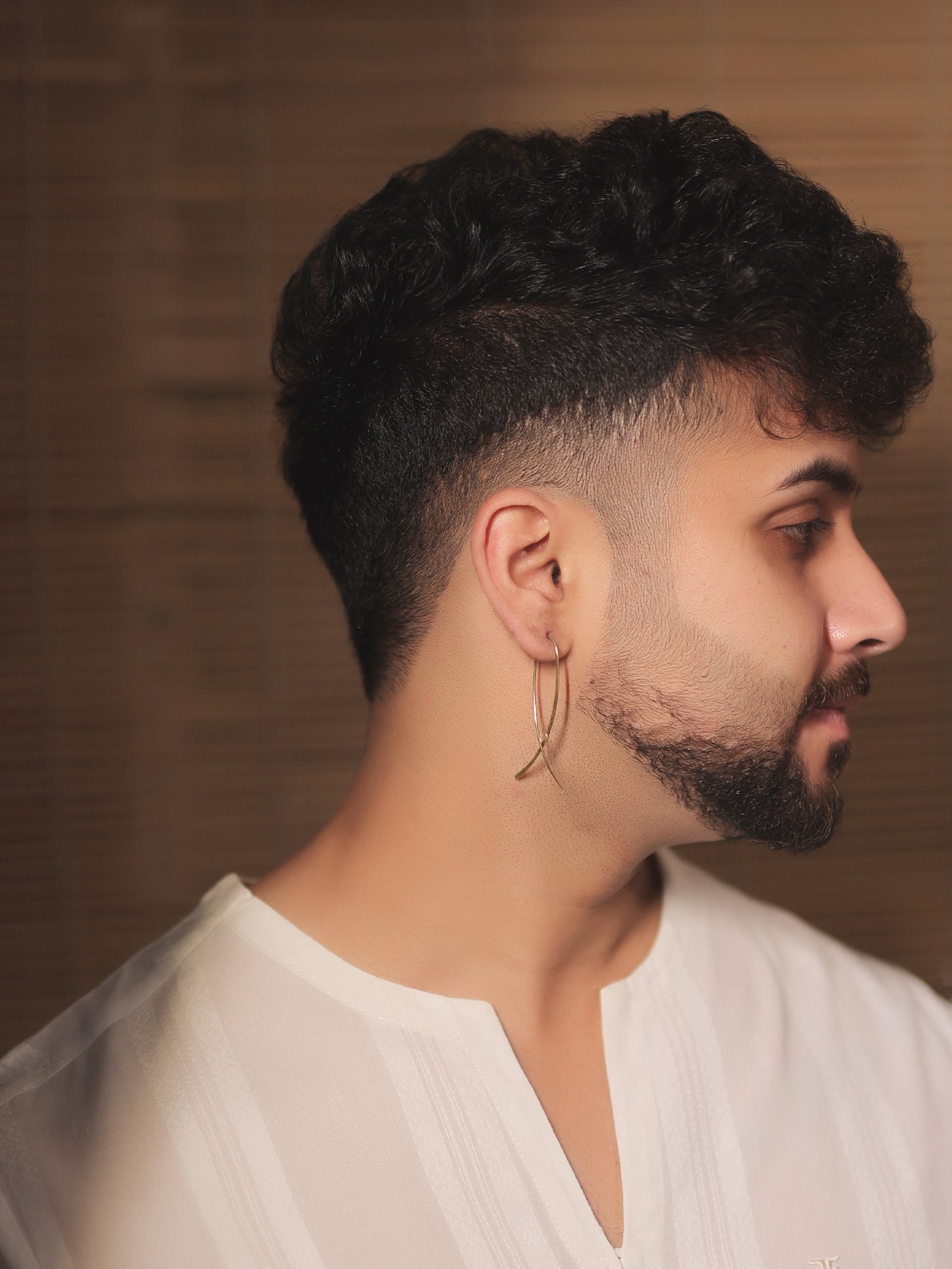 Hyma Golden Men's Earrings