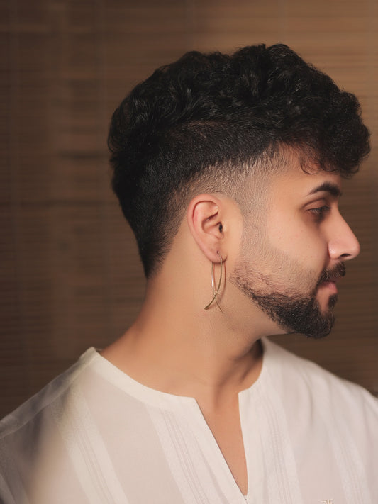 Hyma Golden Men's Earrings