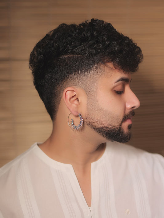 Wishi Silver Men's Earrings
