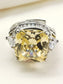 Raima Yellow American Diamond Finger Ring