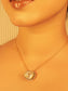Delja 92.5 Silver Moissonite Pendant Set