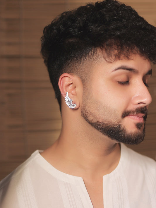 Shea Silver Men's Earrings