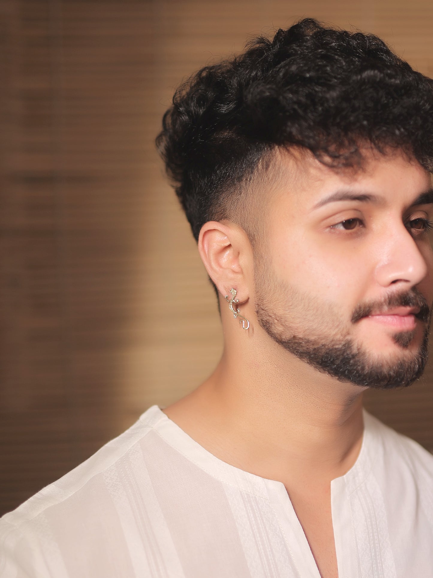 Rasam Golden Men's Earrings