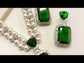 Nandini Emerald American Diamond Necklace Set
