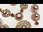 Bishakha Ruby Kundan Polki long Necklace Set