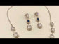 Hirsa Blue Sapphire American Diamond Necklace Set