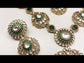 Roma Green Kundan Polki long Necklace Set