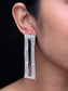 Angel Silver Rhino Stone Western Earrings
