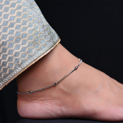 Usha Silver Plated Delicate Payal/Anklet